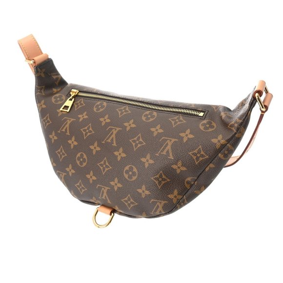 LOUIS VUITTON Louis Vuitton Monogram Bum Bag Brown M43644 Men's Canvas Body - Picture 2 of 12